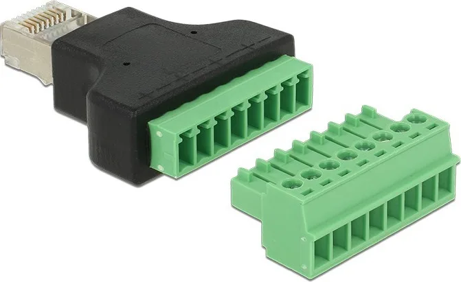 20210611132604_delock_male_rj45_2_pin_8_pin_terminal_65389.jpeg DeLock Terminal Connector 1τμχ 65389 - Image 1