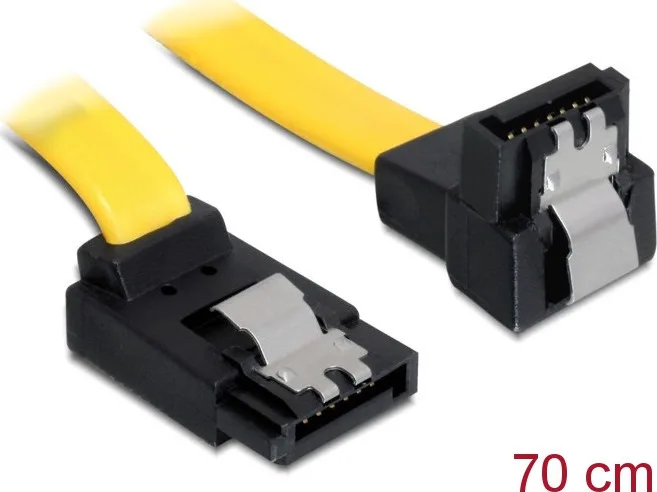 DeLock 7-Pin SATA III - 7-Pin SATA III Cable 0.7m Angle (90°) Κίτρινο (82822) - Image 1