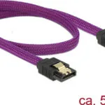 DeLock 7-Pin SATA III - 7-Pin SATA III Cable 50cm Μωβ (83691)