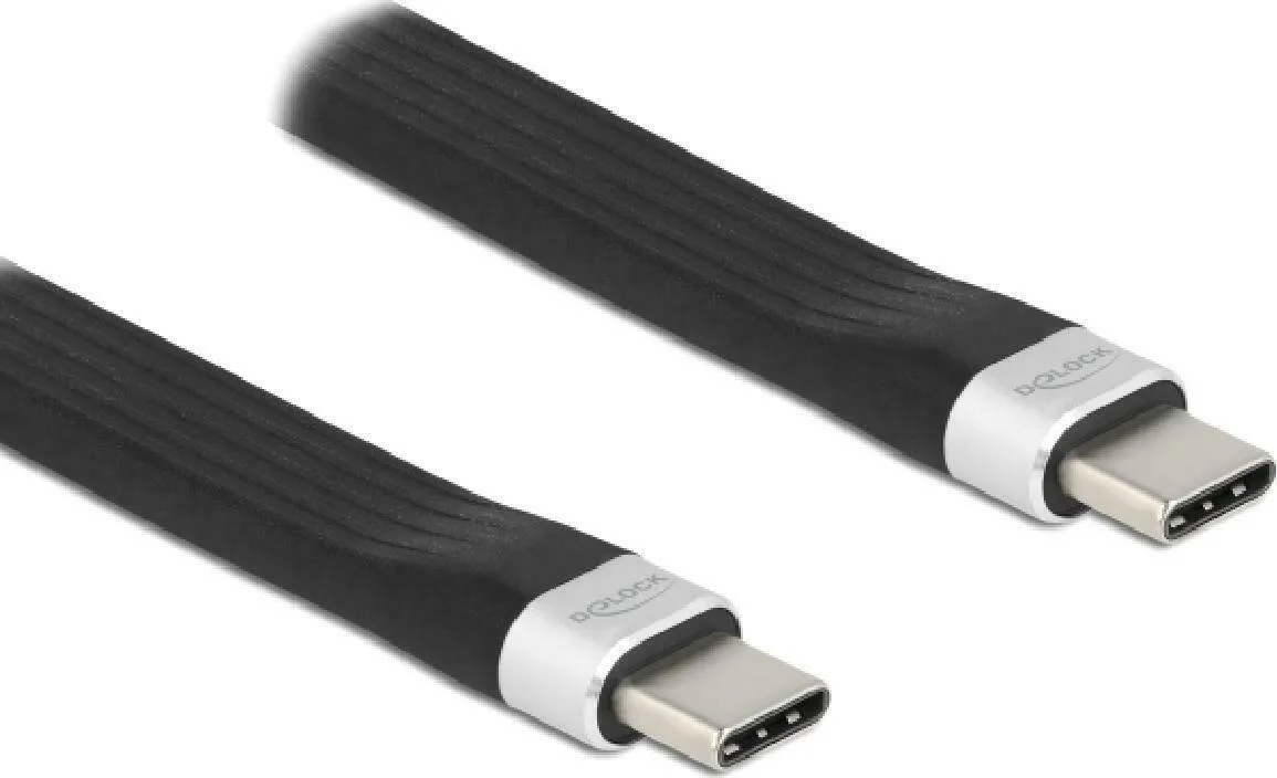 20210614093940_delock_usb_c_male_usb_c_male_13_5cm_85770.jpeg DeLock Μετατροπέας USB-C male σε USB-C male 1τμχ 85770 - Image 1