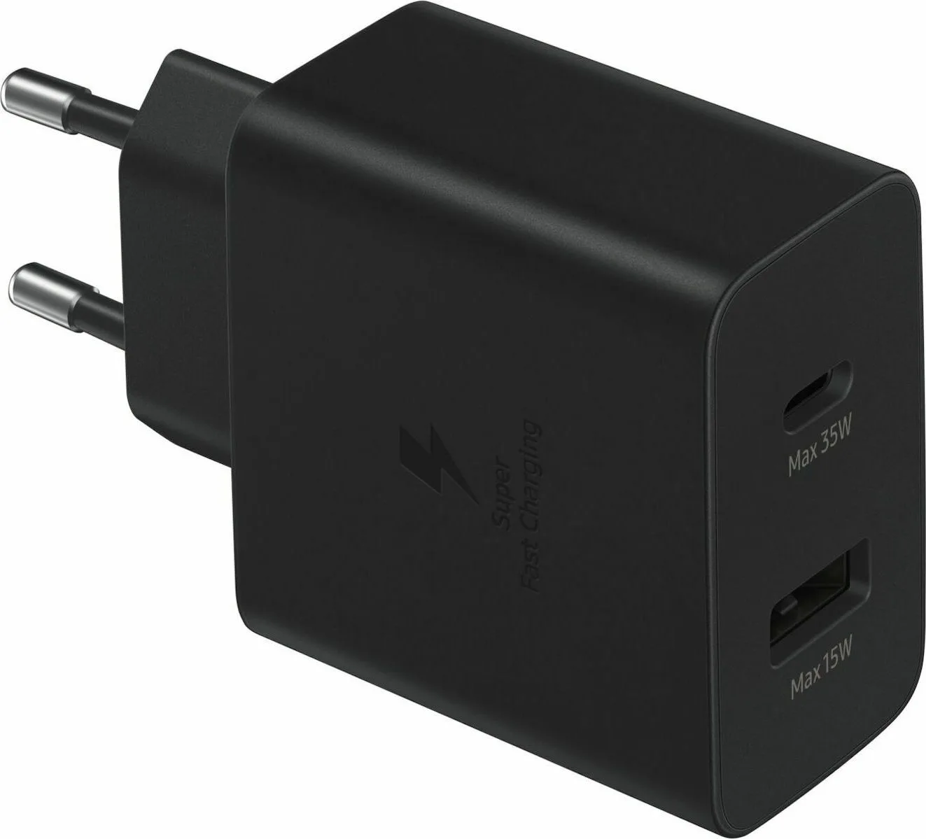 20210621171434_samsung_2x_usb_usb_c_usb_a_wall_adapter_mayro_ep_ta220nbegeu.jpeg Samsung Φορτιστής Χωρίς Καλώδιο με Θύρα USB-A και Θύρα USB-C 35W Μαύρος (EP-TA220NBEGEU) - Image 1