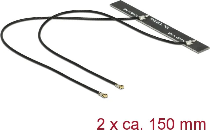 20210624141638_delock_wlan_twin_antenna_2_x_mhf_4l_male.jpeg DeLock 89454 Εσωτερική Κεραία WiFi Πανκατευθυντική 5dBi - Image 1