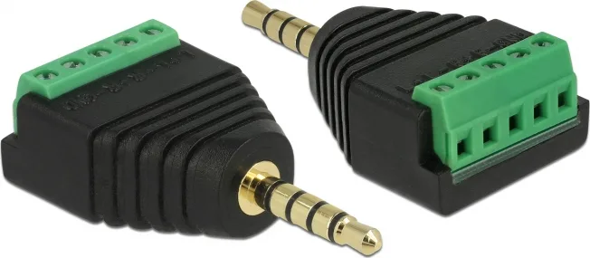 20210625173824_delock_adapter_stereo_jack_male_3_5_mm_to_terminal_block_5_pin_65947.jpeg DeLock Terminal Connector 1τμχ 65947 - Image 1