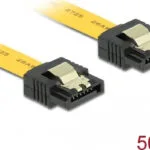 DeLock 7-Pin SATA III - 7-Pin SATA III Cable 50cm Κίτρινο (82809)
