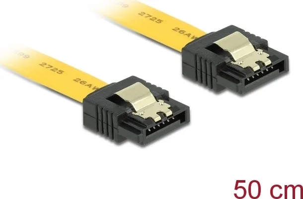 DeLock 7-Pin SATA III - 7-Pin SATA III Cable 50cm Κίτρινο (82809) - Image 1