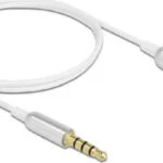 DeLock Καλώδιο Ήχου TRRS 3.5mm male - 3.5mm female Λευκό 0.5m 66072