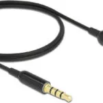 DeLock Καλώδιο Ήχου TRRS 3.5mm male - 3.5mm female Μαύρο 0.5m 66074