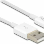 DeLock USB to Lightning Cable Λευκό 0.15m (83001)