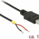 DeLock USB 2.0 Cable USB-A male - DC Μαύρο 1.5m (85664)