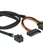 DeLock Mini SAS - 22-Pin SATA III Cable 0.75m Μαύρο (84821)