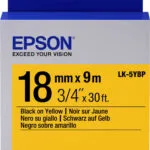 Epson LK-5YBP Ταινία Ετικετογράφου 9m x 18mm σε Κίτρινο Χρώμα C53S655003