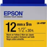 Epson LK-4YBP Ταινία Ετικετογράφου 9m x 12mm σε Κίτρινο Χρώμα C53S654008