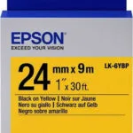 Epson LK-6YBP Ταινία Ετικετογράφου 9m x 24mm σε Κίτρινο Χρώμα C53S656005