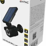 Entac ESLCAM-SMD Ψεύτικη Κάμερα Παρακολούθησης Τύπου Bullet Ηλιακή με LED Φωτισμό Μαύρη ESLCAM-SMD