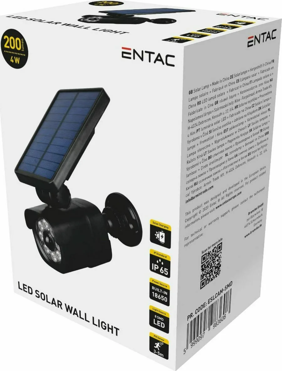20210826162209_entac_iliako_fotistiko_me_anichneyti_kinisis_omoioma_kameras_15_007_0068.jpeg Entac ESLCAM-SMD Ψεύτικη Κάμερα Παρακολούθησης Τύπου Bullet Ηλιακή με LED Φωτισμό Μαύρη ESLCAM-SMD - Image 1
