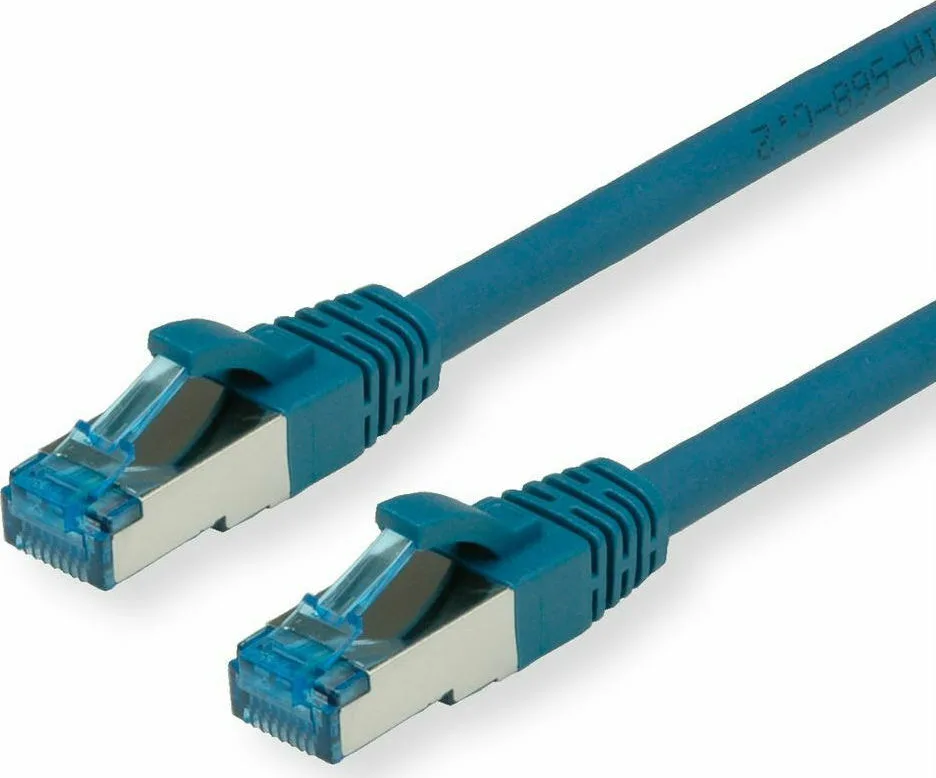 Value S/FTP Cat.6a (Gigabit) Καλώδιο Δικτύου Ethernet 10m Μπλε 21.99.1957 - Image 1