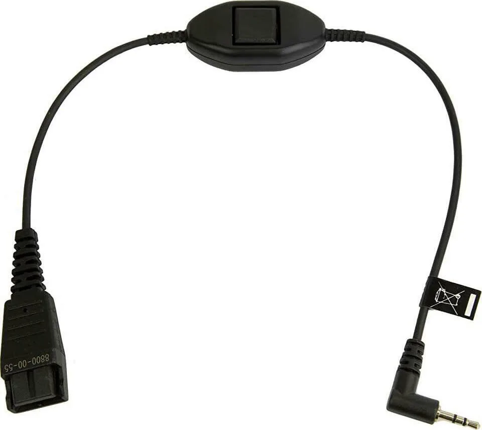 20210920210408_jabra_kalodio_quick_disconnect_to_2_5mm_jack_pliktro_apantisis.jpeg Jabra Καλώδιο Quick Disconnect to 2.5mm Jack & Πλήκτρο Απάντησης - Image 1