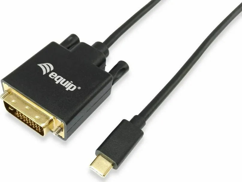 Equip USB 2.0 Cable USB-C male - DVI-D Μαύρο 1.8m 133468 - Image 1