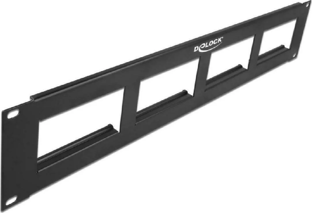 20210927110154_delock_easy_45_19_patch_panel_cut_out_4x_90_5x45_2_mm_2u_black.jpeg DeLock Easy 45 Patch Panel για Rack 2U 19" Μαύρο 81378 - Image 1