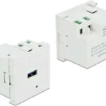 DeLock Easy 45 Χωνευτή Πρίζα με 1 Θύρα USB Λευκή 81311