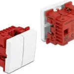 DeLock Easy 45 Χωνευτός Διακόπτης Τοίχου Διπλός χωρίς Πλαίσιο Λευκός 81363