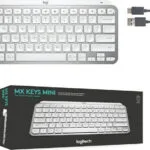Logitech MX Keys Mini Ασύρματο Bluetooth Πληκτρολόγιο International English Ασημί