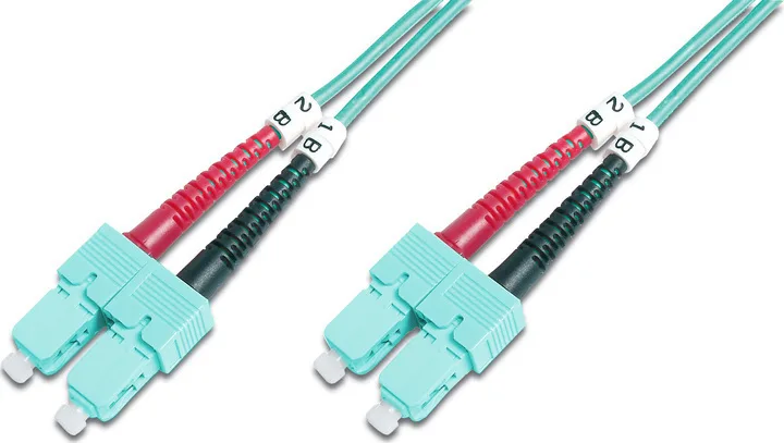Digitus Καλώδιο Οπτικής Ίνας SC/UPC-SC/UPC 1m Τιρκουάζ DK-2522-01/3 - Image 1