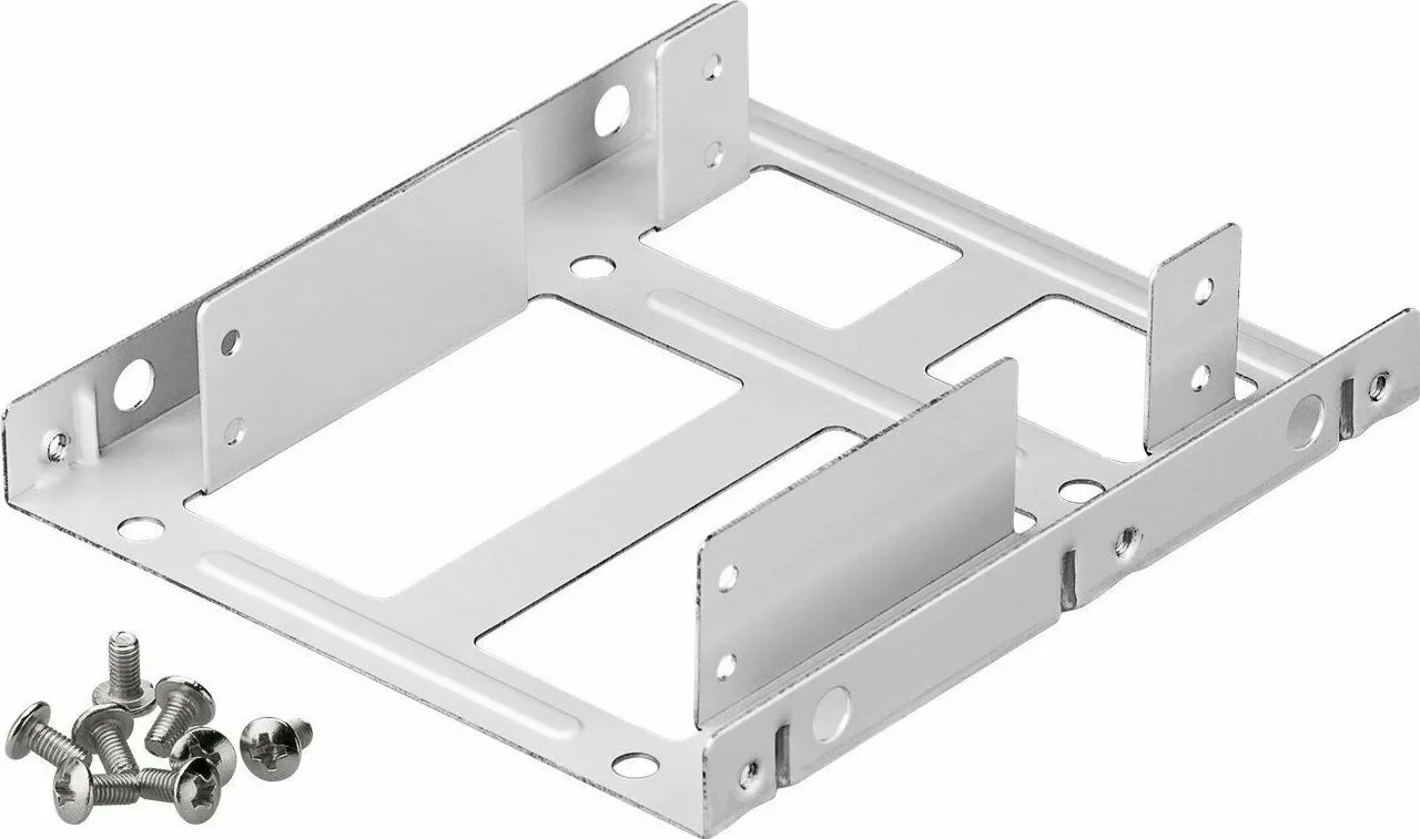 20211012171141_goobay_hdd_mounting_kit_95875.jpeg Goobay Βάση Στήριξης Δίσκου HDD/SSD διπλό tray μετατροπής από 3.5" σε 2.5" 95875 - Image 1