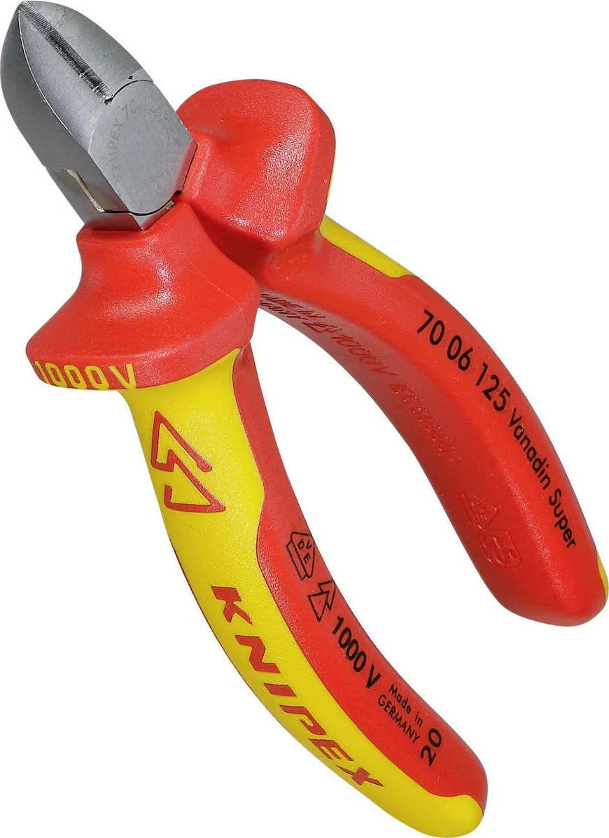 20211013112238_68ed7612.jpeg Knipex Πλαγιοκόφτης Πλάγιος Ηλεκτρολόγου Μήκους 125mm 70 06 125 - Image 1