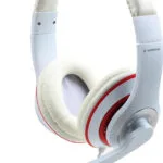Gembird MHS-03-WT On Ear Gaming Headset με σύνδεση 3.5mm Λευκό / Κόκκινο