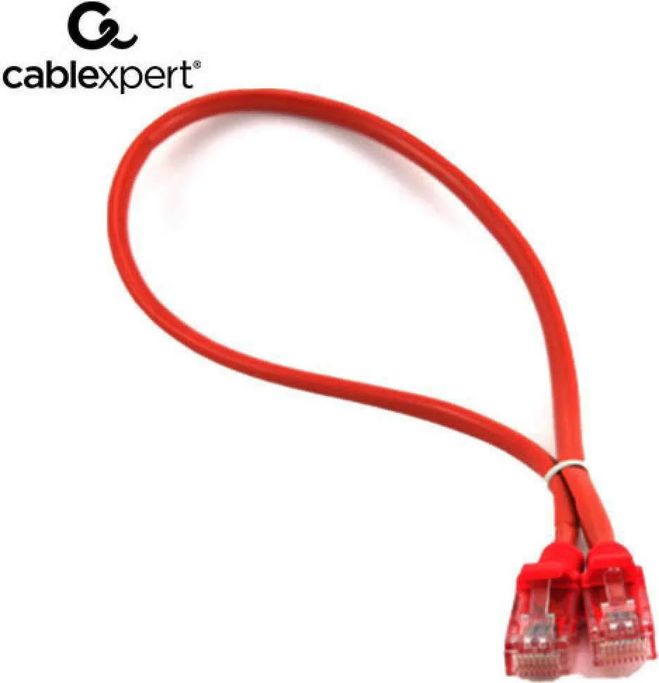 Cablexpert U/UTP Cat.5e (Gigabit) Καλώδιο Δικτύου Ethernet 0.5m Κόκκινο PP12-0.5M/R - Image 1