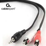 Cablexpert Καλώδιο Ήχου 3.5mm male - RCA male Μαύρο 5m με Επίχρυσους Ακροδέκτες CCA-458-5M