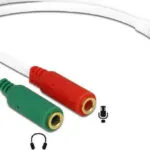 DeLock Μετατροπέας 3.5mm male σε 3.5mm 2x female Λευκό 1τμχ 65447