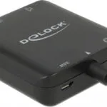DeLock Μετατροπέας HDMI male σε 3.5mm / HDMI / Toslink female (63276)