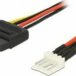 DeLock 4-Pin Floppy - 15-Pin Sata Cable 0.15m Πολύχρωμο 83918