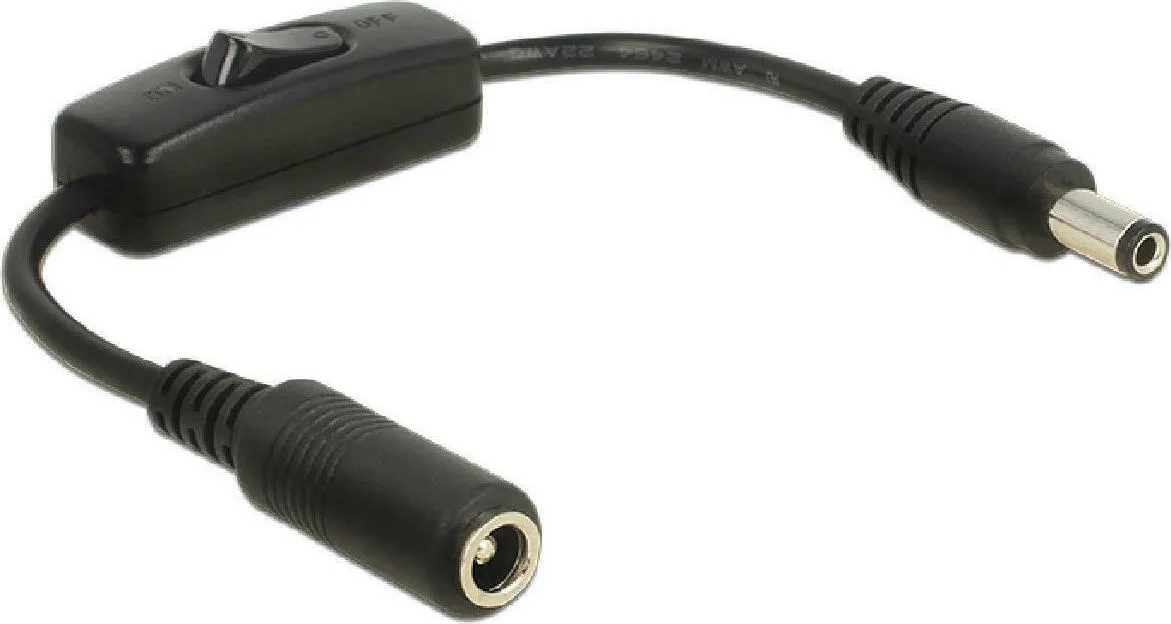 DeLock DC - DC Cable 0.2m Μαύρο 65497 - Image 1