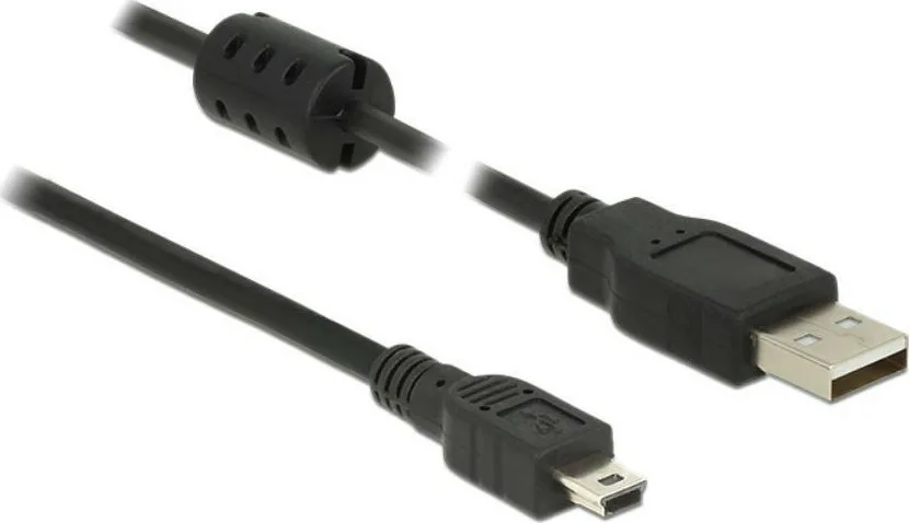 20211018142612_delock_usb_2_0_cable_usb_a_male_mini_usb_b_male_3m_84915.jpeg DeLock USB 2.0 Cable USB-A male - mini USB-B male 3m (84915) - Image 1