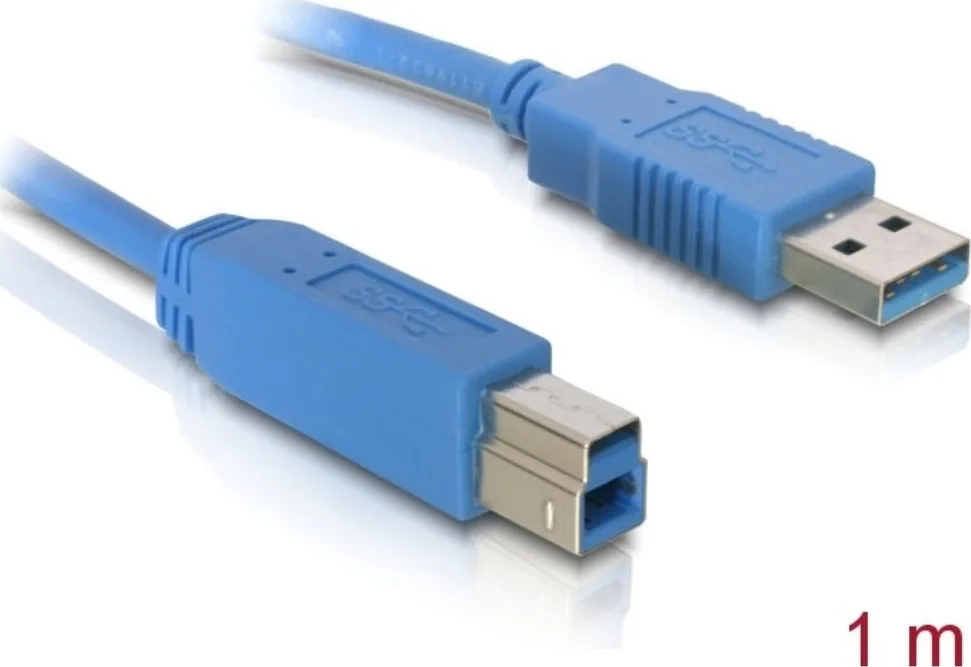 DeLock USB 3.0 Cable USB-A male - USB-B male 1m (82580) - Image 1