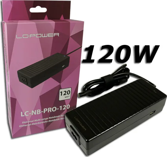 20211020112353_lc_power_ac_adapter_gia_universal_120w_20v_lc_nb_pro_120.jpeg LC-Power Universal Φορτιστής Laptop 120W 20V 6.48A χωρίς Καλώδιο Τροφοδοσίας LC-NB-PRO-120 - Image 1