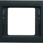 Hager K.1 Πλαίσιο Διακόπτη 1 Θέσης Κάθετης Τοποθέτησης σε Μαύρο Χρώμα 13137006