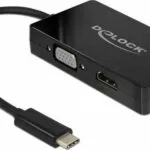 DeLock USB-C Docking Station με HDMI 4K Μαύρο (63925)
