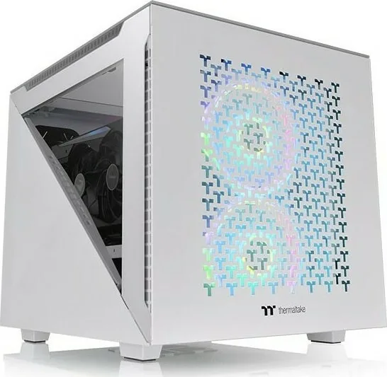 20211029104944_thermaltake_divider_200_tg_air_snow_micro_chassis_gaming_micro_tower_kouti_ypologisti_me_plaino_parathyro_kai_rgb_fotismo_leyko.jpeg Thermaltake Divider 200 TG Air Snow Micro Chassis Gaming Micro Tower Κουτί Υπολογιστή με Πλαϊνό Παράθυρο και RGB Φωτισμό Λευκό - Image 1