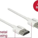 DeLock HDMI 2.0 Premium High Speed 4K 60Hz HDR Cable HDMI male - HDMI male 1.5m Λευκό 85126