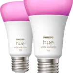 Philips Smart Λάμπες LED 9W για Ντουί E27 και Σχήμα A60 RGBW 806lm Dimmable 2τμχ 929002468802