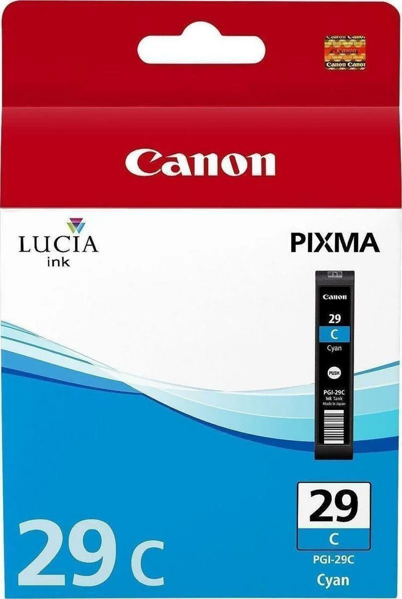 20211102142958_canon_pgi_29pc_photo_cyan_4876b001.jpeg Canon PGI-29 Γνήσιο Μελάνι Εκτυπωτή InkJet Κυανό (4876B001) - Image 1