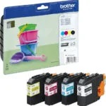 Brother LC221 Γνήσιο Πακέτο 4 Μελανιών Εκτυπωτή InkJet Κίτρινο / Κυανό / Ματζέντα / Μαύρο (LC-221VALBP)
