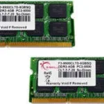 G.Skill Sq DDR3 8GB RAM με 2x4GB Modules και Ταχύτητα 1066 για Laptop F3-8500CL7D-8GBSQ