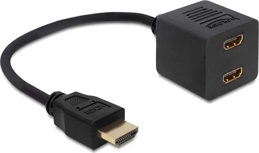 20211103133436_delock_hdmi_male_2x_hdmi_female_65226.jpeg DeLock Μετατροπέας HDMI male σε HDMI 2x female 1τμχ 65226 - Image 1