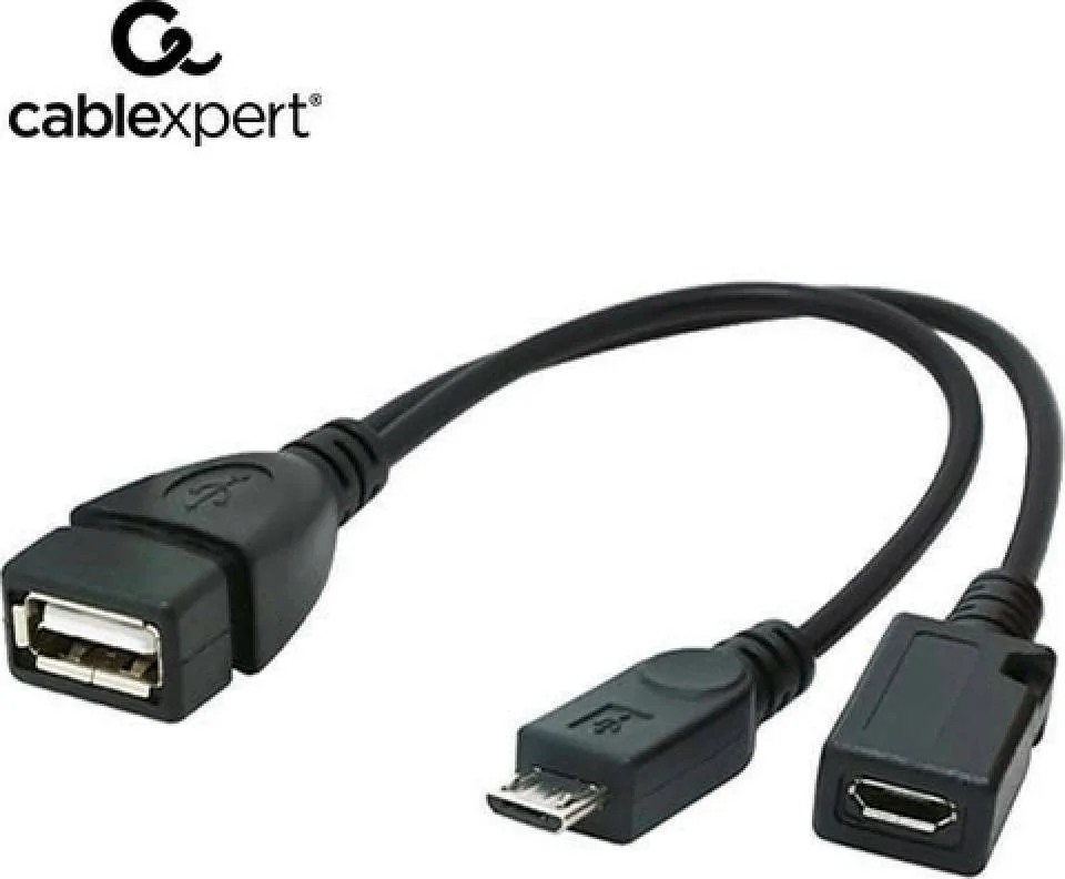 Cablexpert Μετατροπέας micro USB male σε USB-A / micro USB female 1τμχ A-OTG-AFBM-04 - Image 1