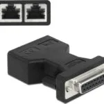 DeLock Μετατροπέας Serial male σε RJ-45 2x female 1τμχ 66806